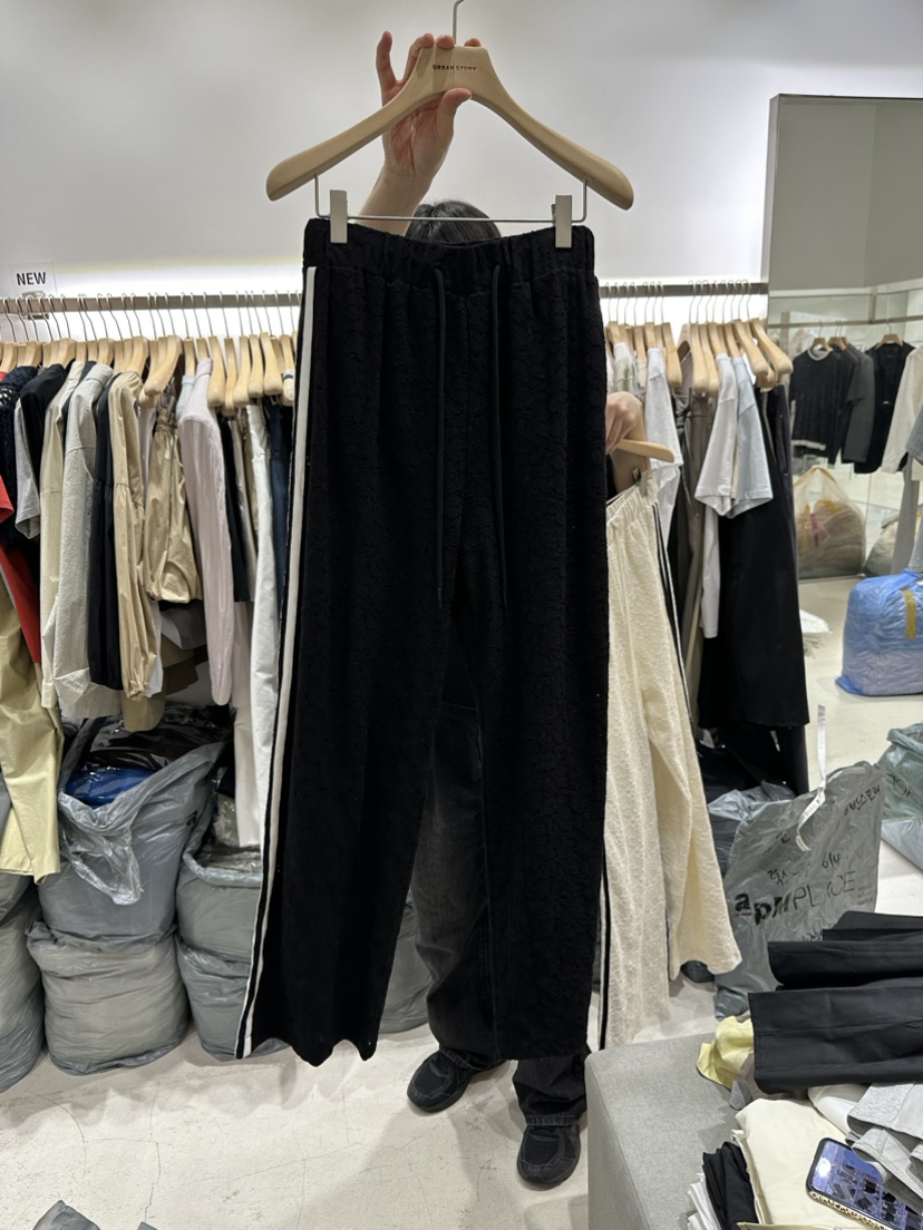 URBANSTORY韓國直郵東大門代購女裝新品24春夏休閑褲蕾絲Remaking/URBANSTORY休閑褲圖色2