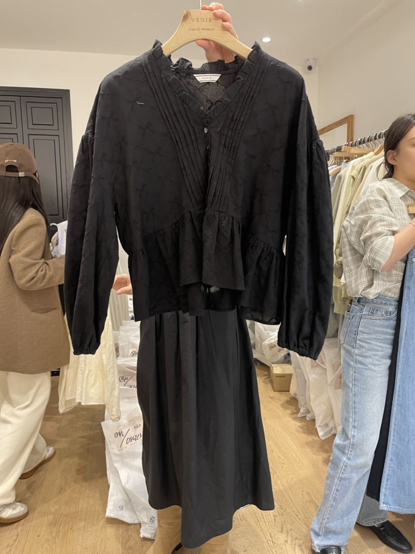 VENIR韓國直郵東大門實拍女裝新款24春夏推薦真品襯衫蕾絲衫VENIR-a襯衫/蕾絲衫圖色3