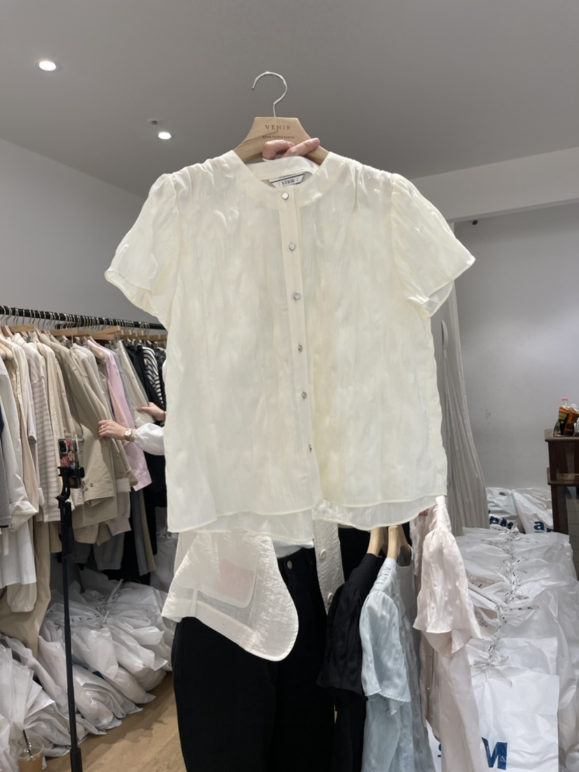 VENIR韓國直郵女裝新款時尚推薦人氣休閑24春夏襯衫蕾絲衫VENIR-a襯衫/蕾絲衫圖色3