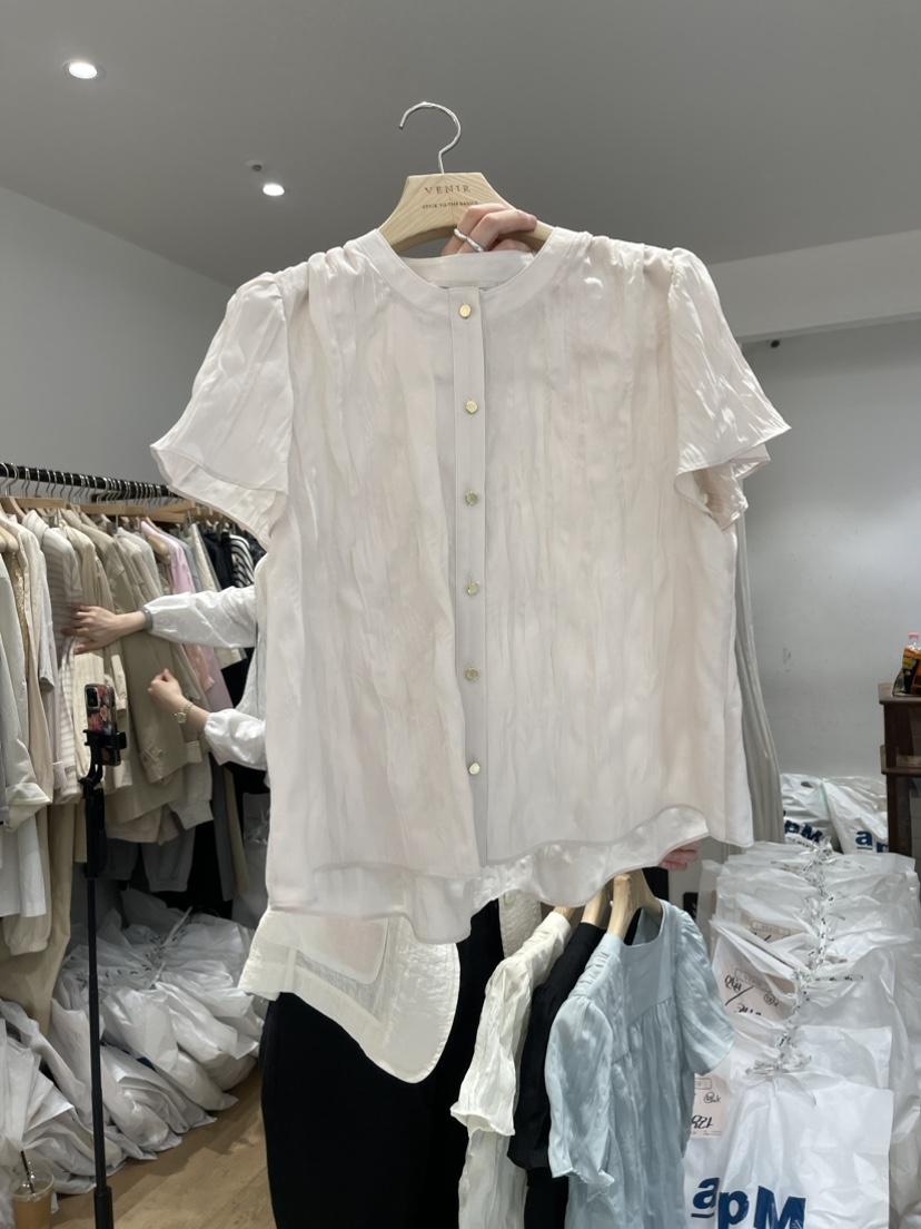 VENIR韓國直郵女裝新款時尚推薦人氣休閑24春夏襯衫蕾絲衫VENIR-a襯衫/蕾絲衫圖色4