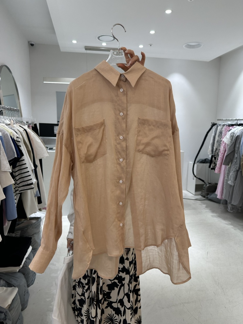 LAMOODJ韓國直郵女裝新品真品推薦人氣24春夏熱賣襯衫蕾絲衫LAFFINE-P襯衫/蕾絲衫