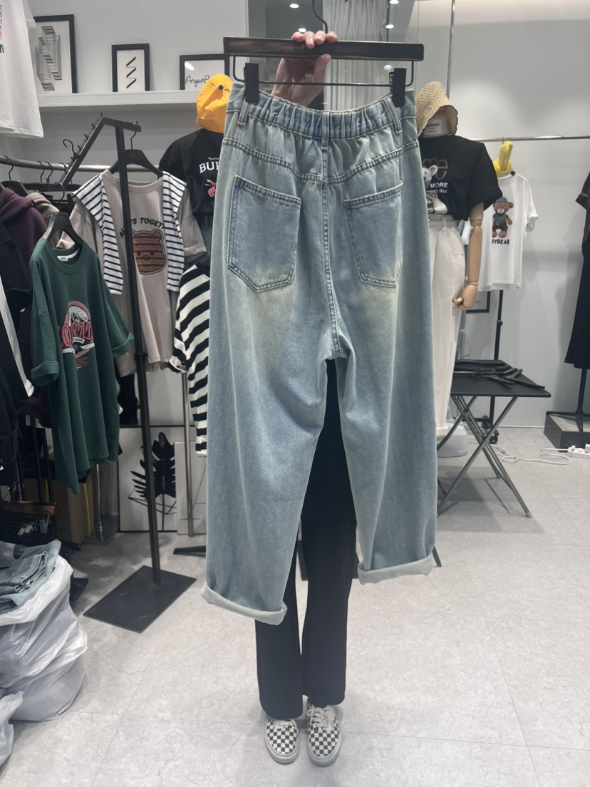 CARNABY韓國直郵女裝新品人氣熱賣24春夏牛仔褲牛仔布綁帶CARNABY牛仔褲