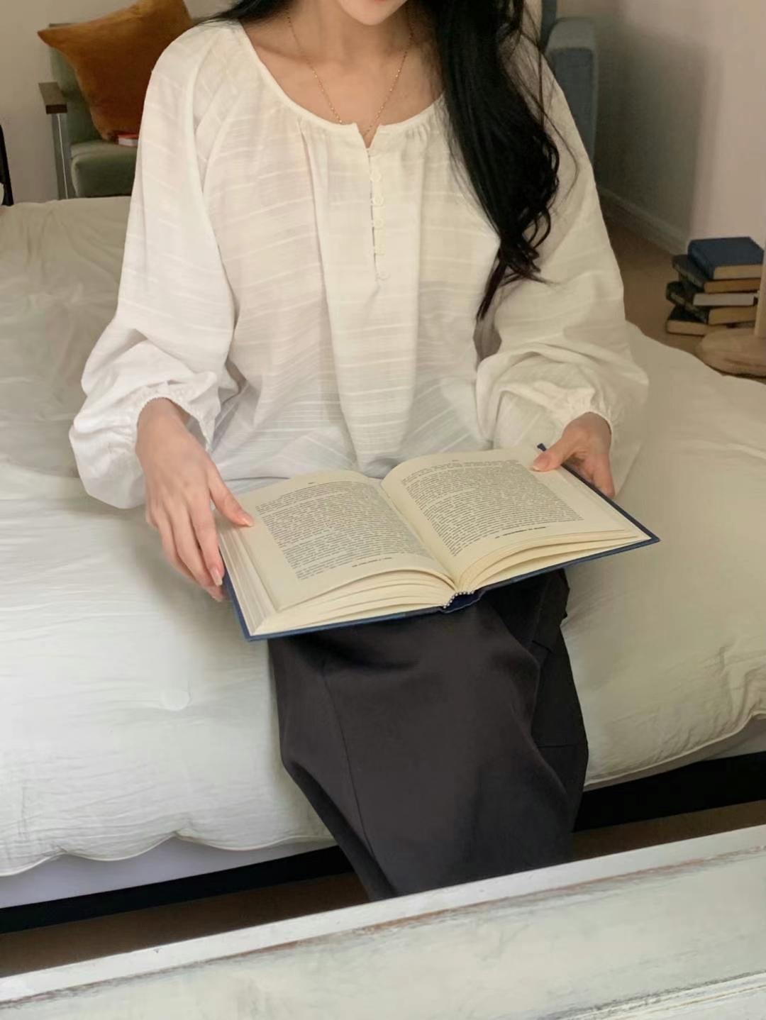 EZEDIARY直郵韓國代購女裝新款休閑熱賣時尚推薦襯衫蕾絲衫EZEDIARY襯衫/蕾絲衫