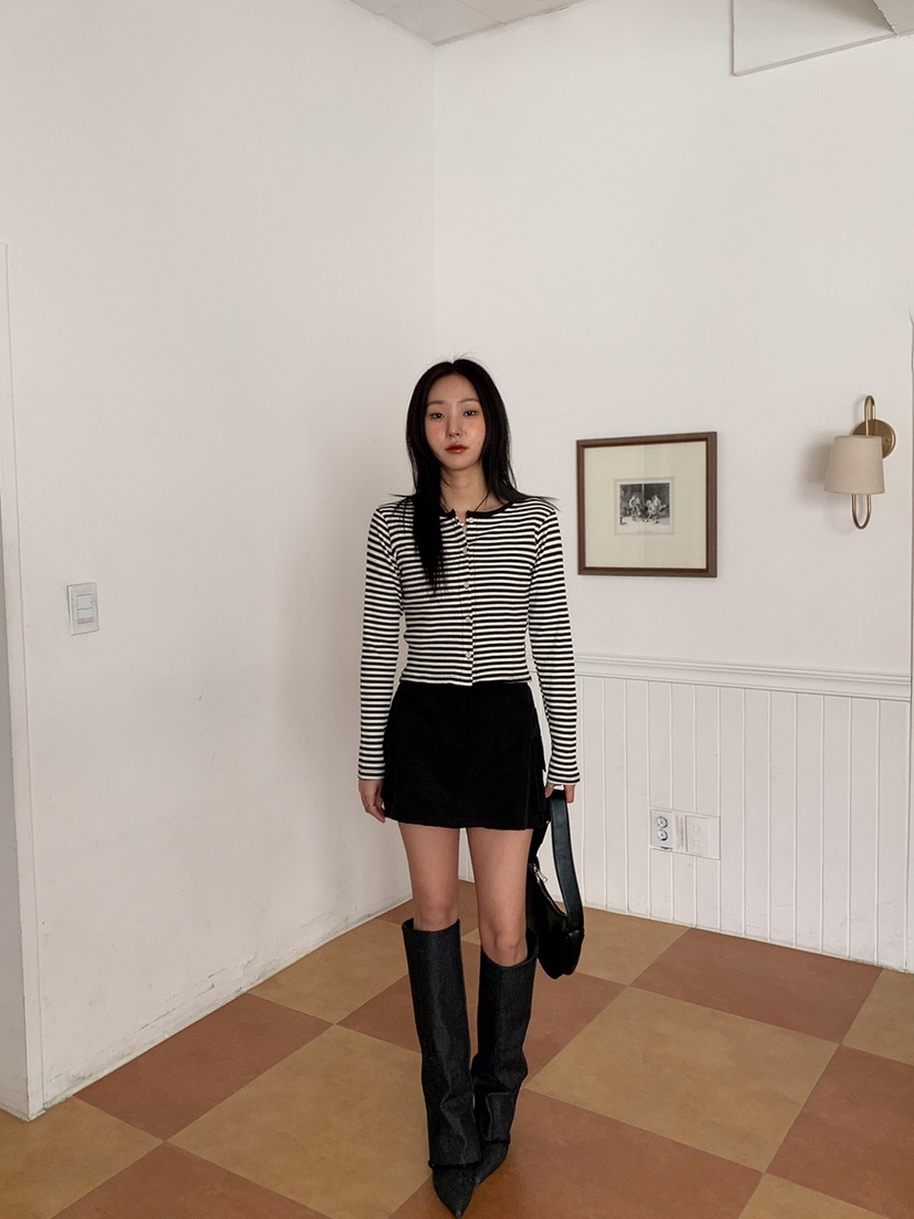 NANI直郵韓國代購女裝新款熱賣推薦人氣職業時尚長袖T恤開襟衫NANI長袖T恤