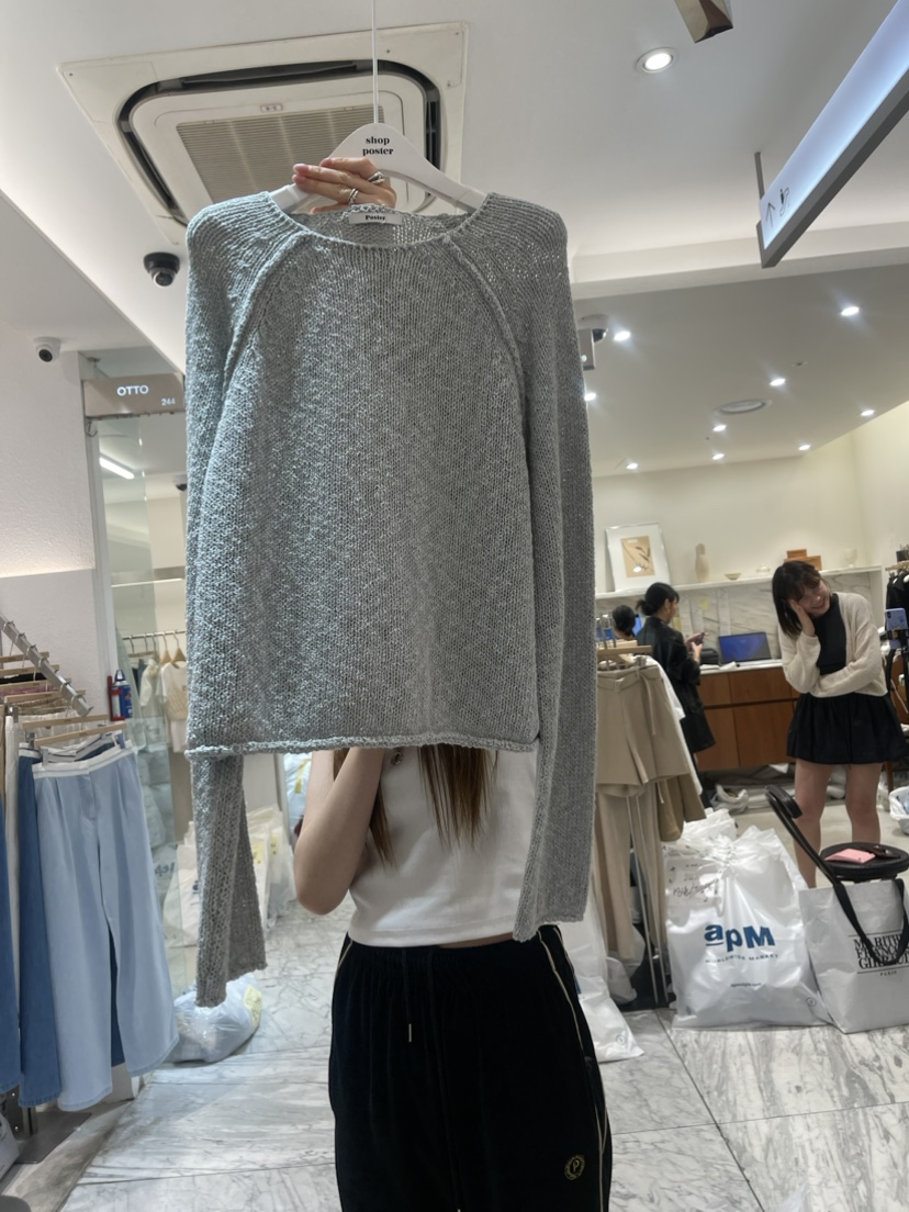 SHOP POSTER韓國直郵女裝新品職業人氣24春夏休閑針織衫SHOP_POSTER針織衫圖色2