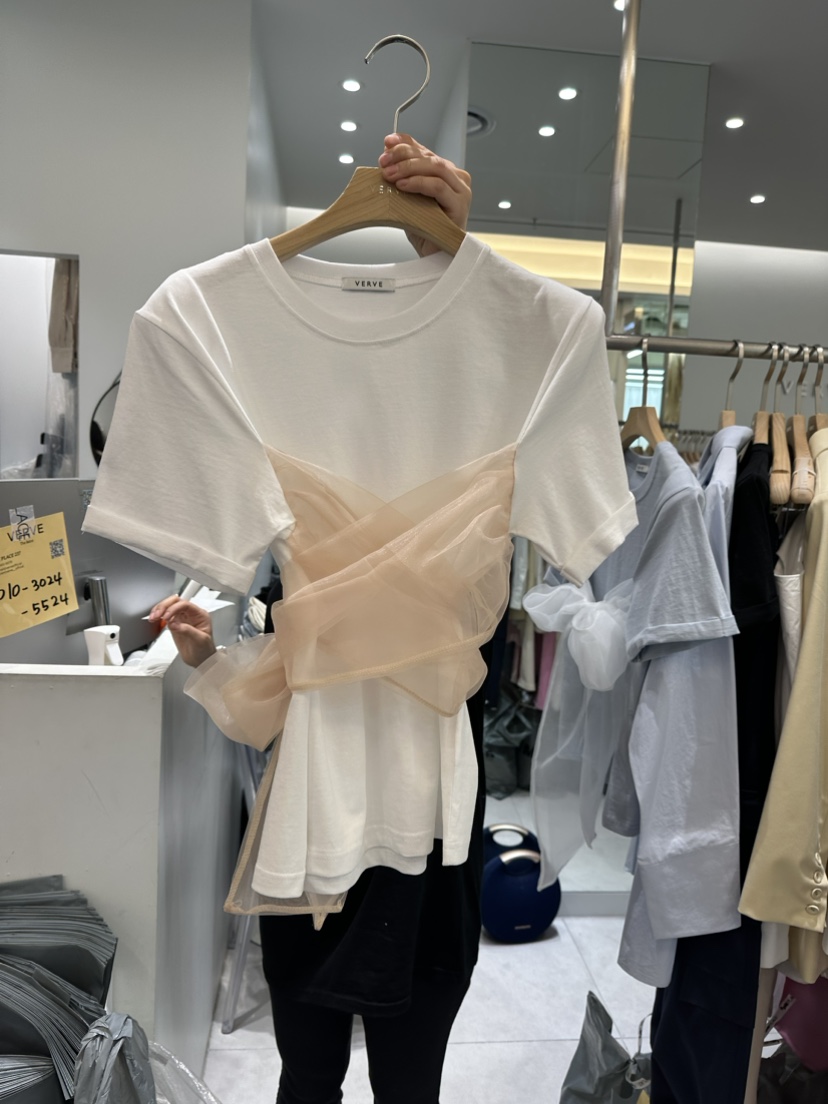 VERVE直郵韓國代購女裝新款時尚推薦真品職業24春夏熱賣T恤LOVE PINKT恤圖色2