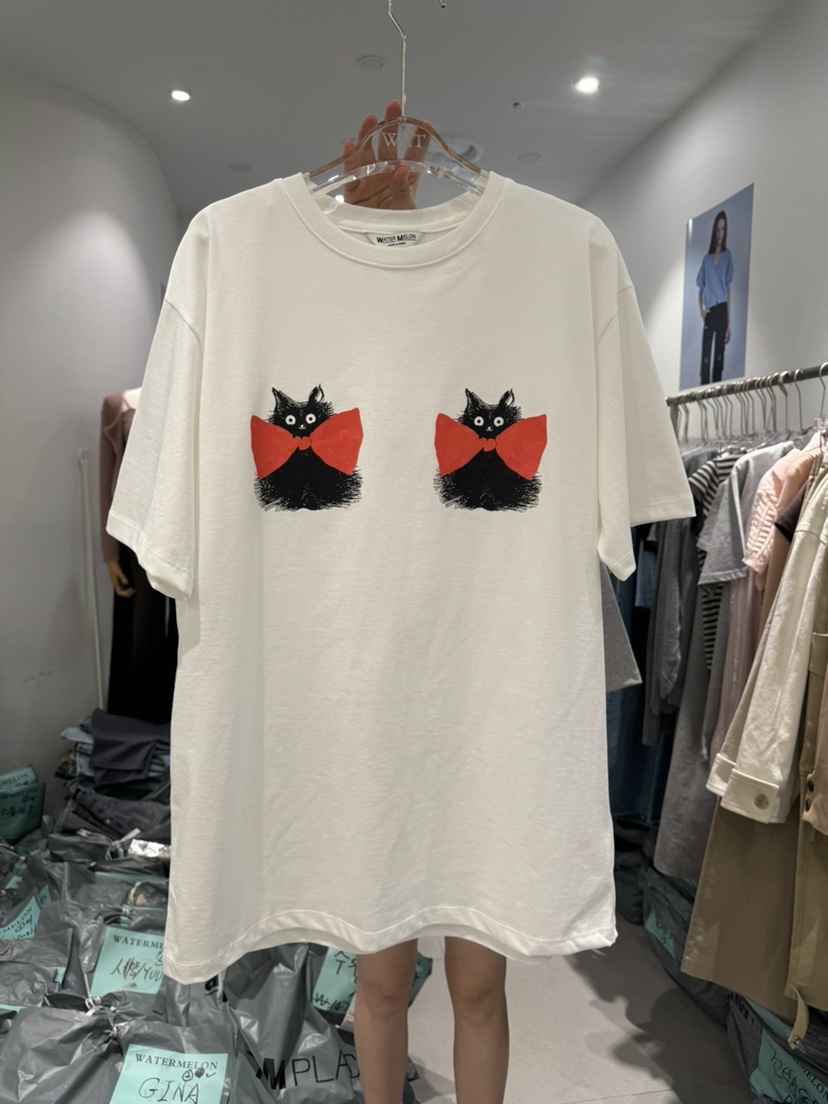 WATERMELON韓國直郵東大門代購女裝新品24春夏人氣職業T恤WATERMELONT恤圖色2