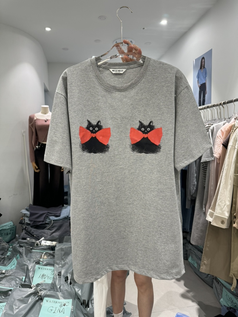 WATERMELON韓國直郵東大門代購女裝新品24春夏人氣職業T恤WATERMELONT恤圖色3