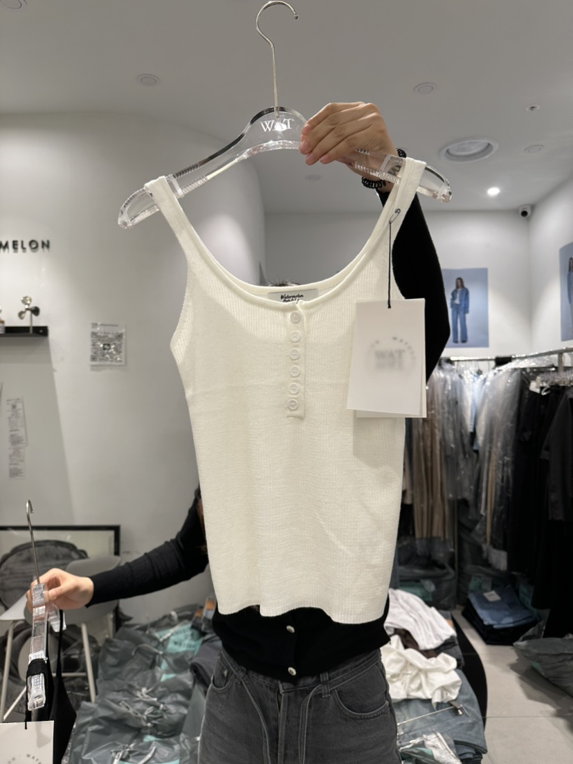 WATERMELON韓國直郵東大門代購女裝新品休閑職業推薦吊帶背心WATERMELON吊帶/背心