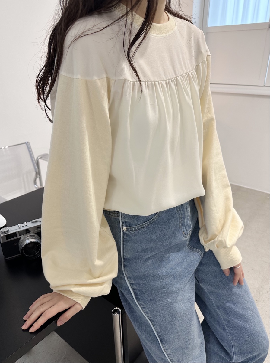 CLASSY-O直郵韓國代購女裝新款休閑時尚熱賣24春夏衛衣褶皺CLASSY-O衛衣