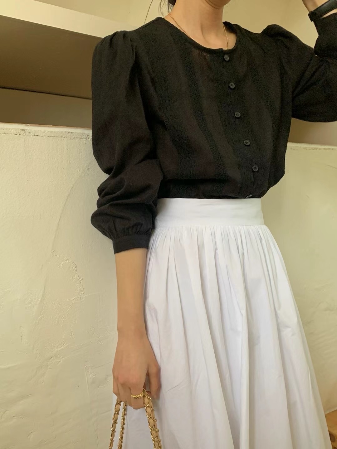 MICO-미코-T韓國直郵東大門代購女裝新品時尚真品襯衫蕾絲衫ALL OVER襯衫/蕾絲衫
