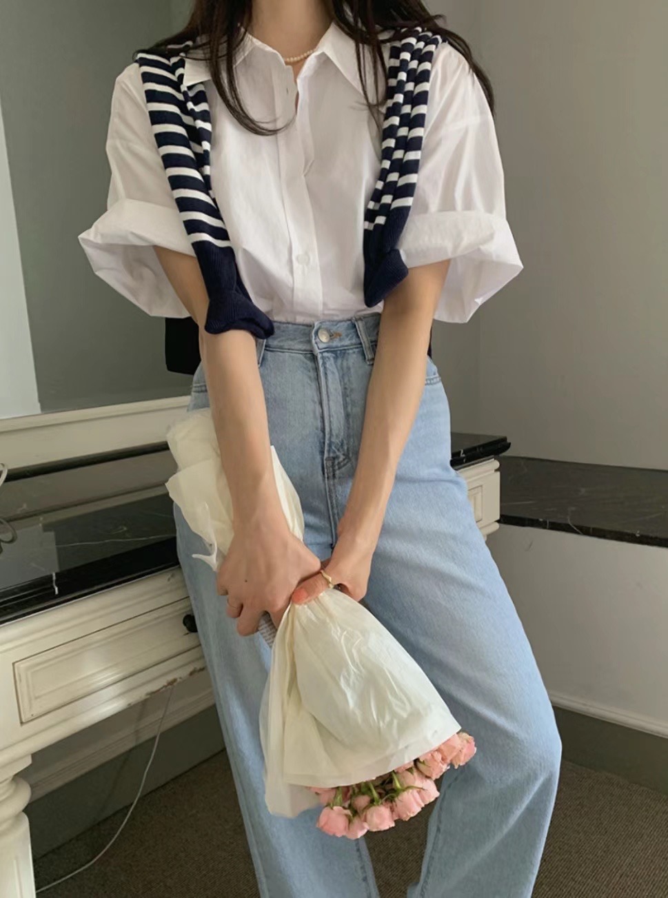 MICO-미코-T韓國直郵女裝新款熱賣真品時尚24春夏襯衫蕾絲衫ALL OVER襯衫/蕾絲衫圖色2