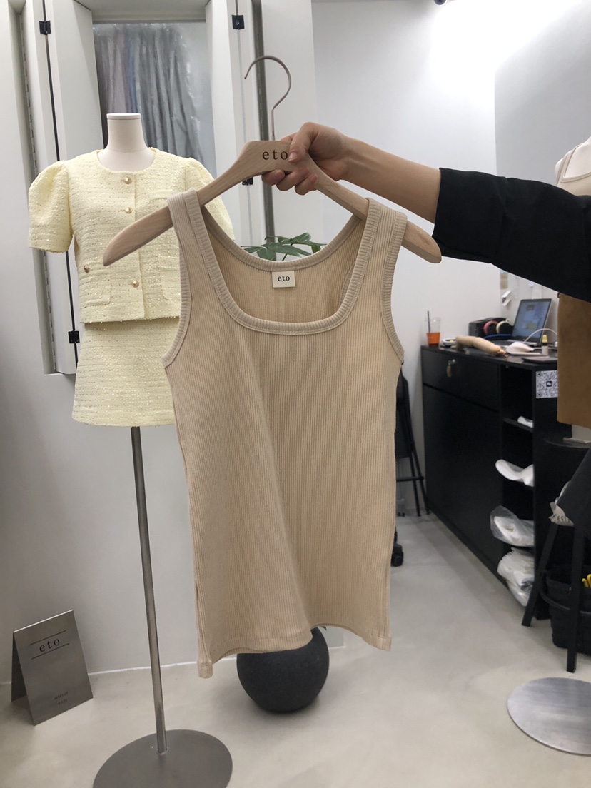 eto/HI.RAKI韓國直郵東大門代購女裝新品職業熱賣吊帶背心IF YOU SAY SO吊帶/背心圖色2