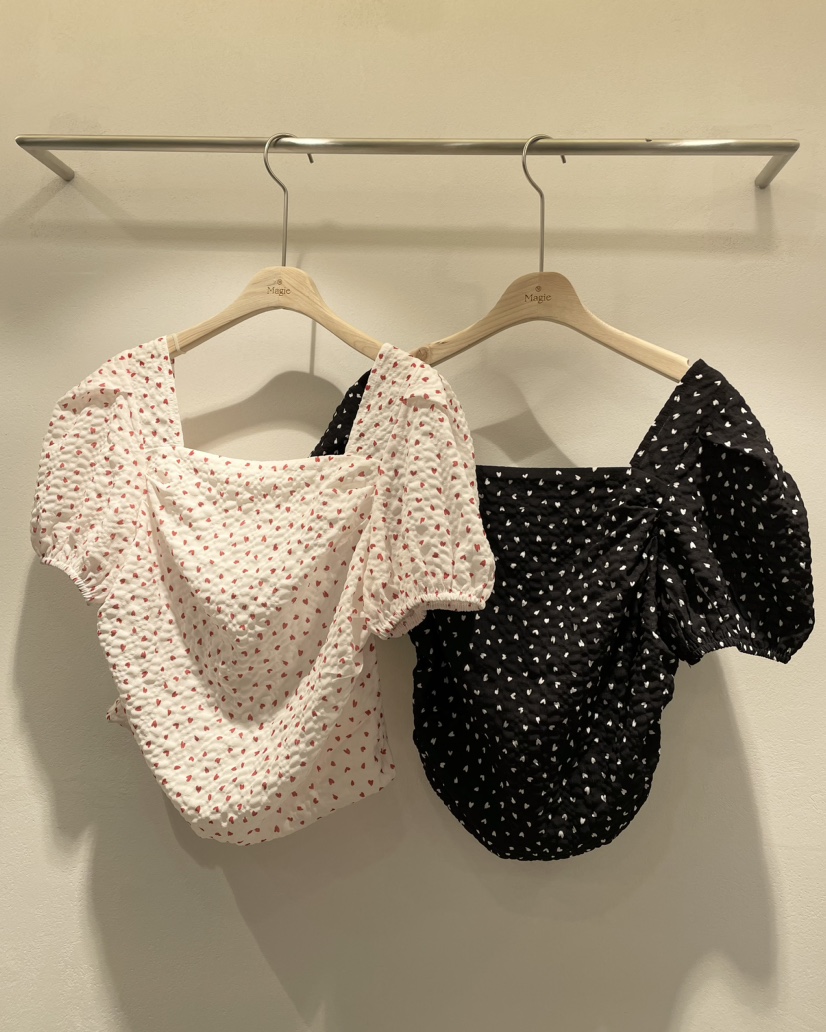 Magie直郵韓國代購女裝新款24春夏人氣推薦休閑襯衫蕾絲衫VI A襯衫/蕾絲衫