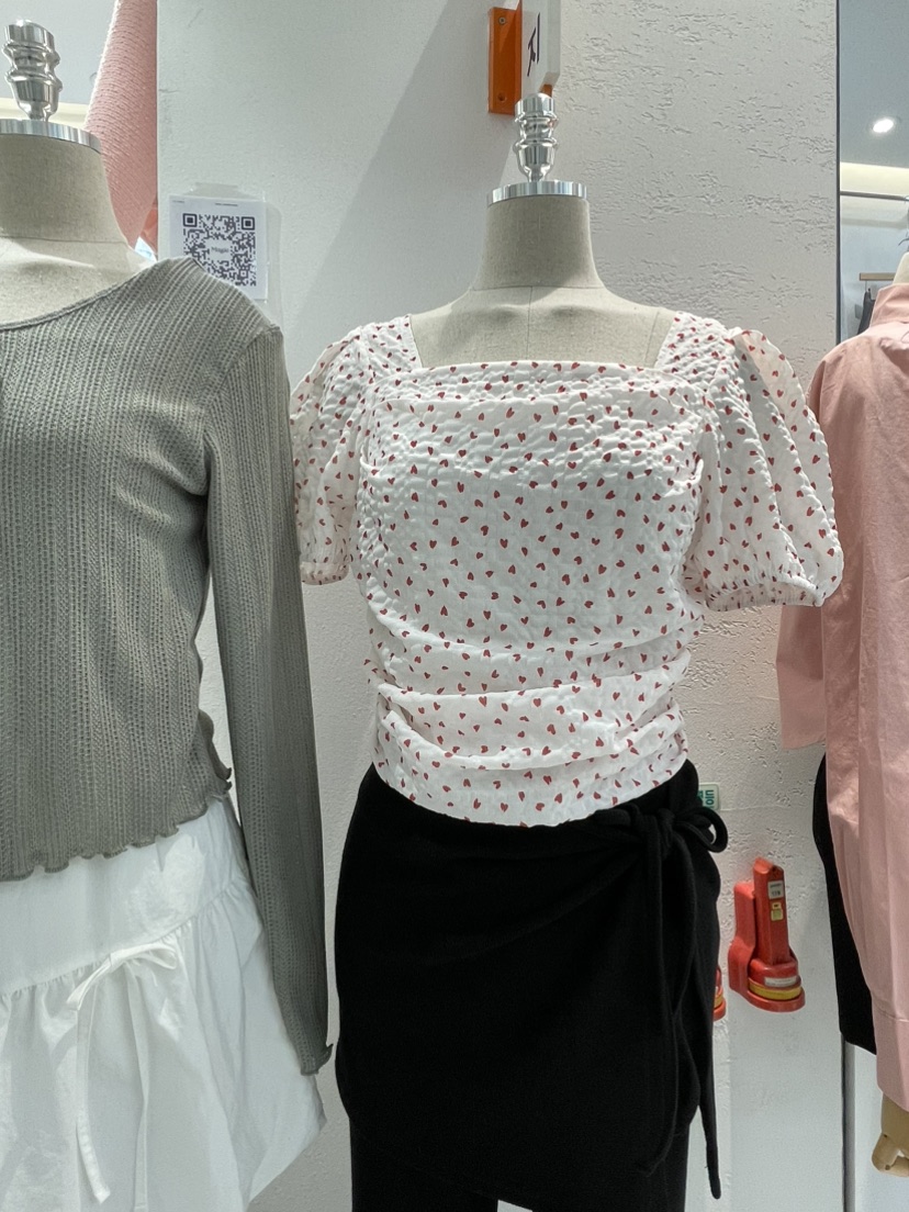Magie直郵韓國代購女裝新款24春夏人氣推薦休閑襯衫蕾絲衫VI A襯衫/蕾絲衫
