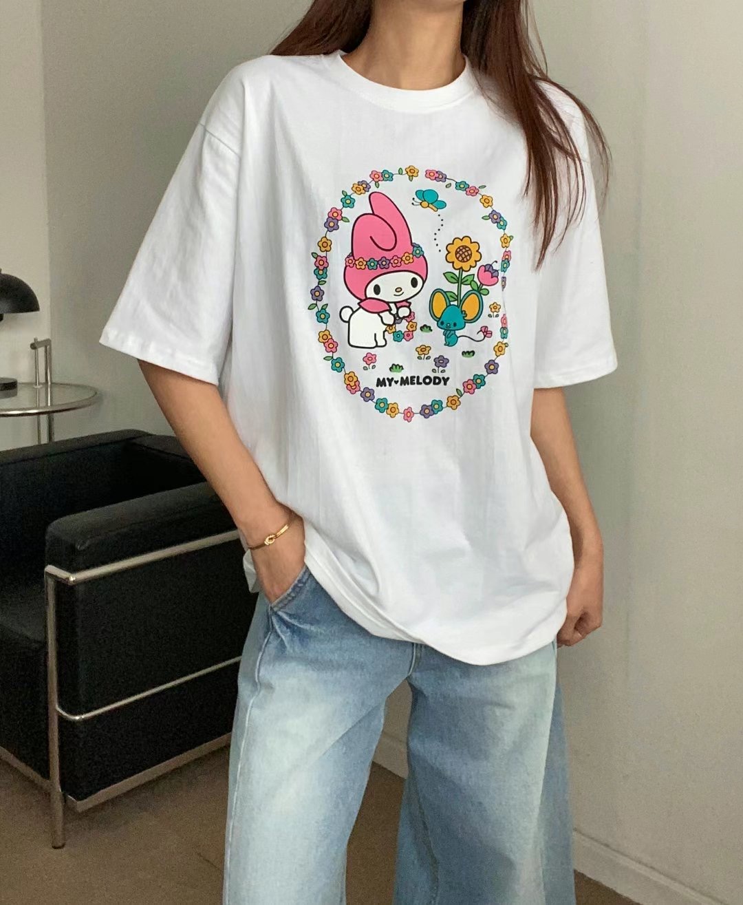 P.SHOP韓國直郵東大門實拍女裝新品真品24春夏推薦時尚T恤P.SHOPT恤