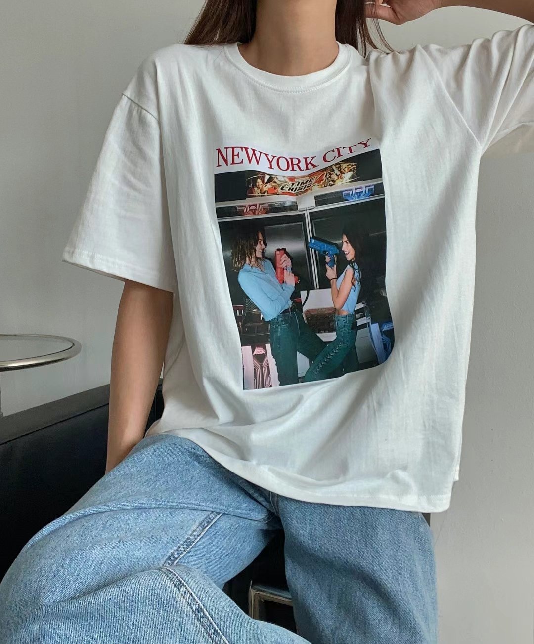 P.SHOP直郵韓國代購女裝新款推薦熱賣24春夏休閑人氣T恤P.SHOPT恤