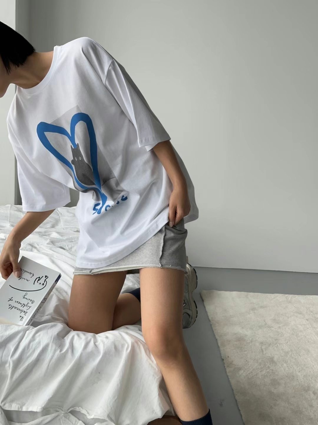 P.SHOP直郵韓國代購女裝新品時尚休閑24春夏推薦人氣T恤P.SHOPT恤