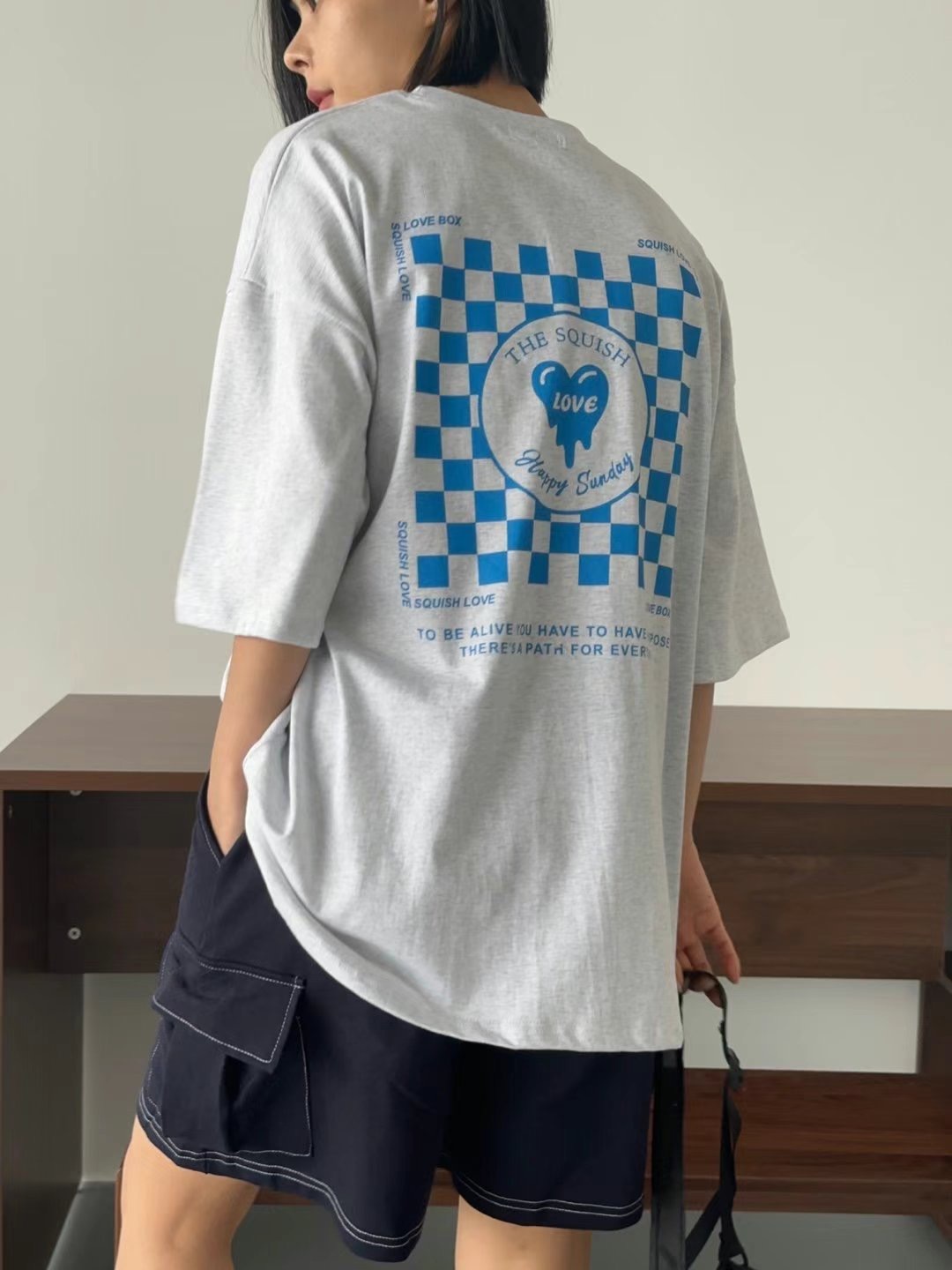 P.SHOP韓國直郵東大門實拍女裝新款時尚熱賣人氣休閑推薦T恤P.SHOPT恤