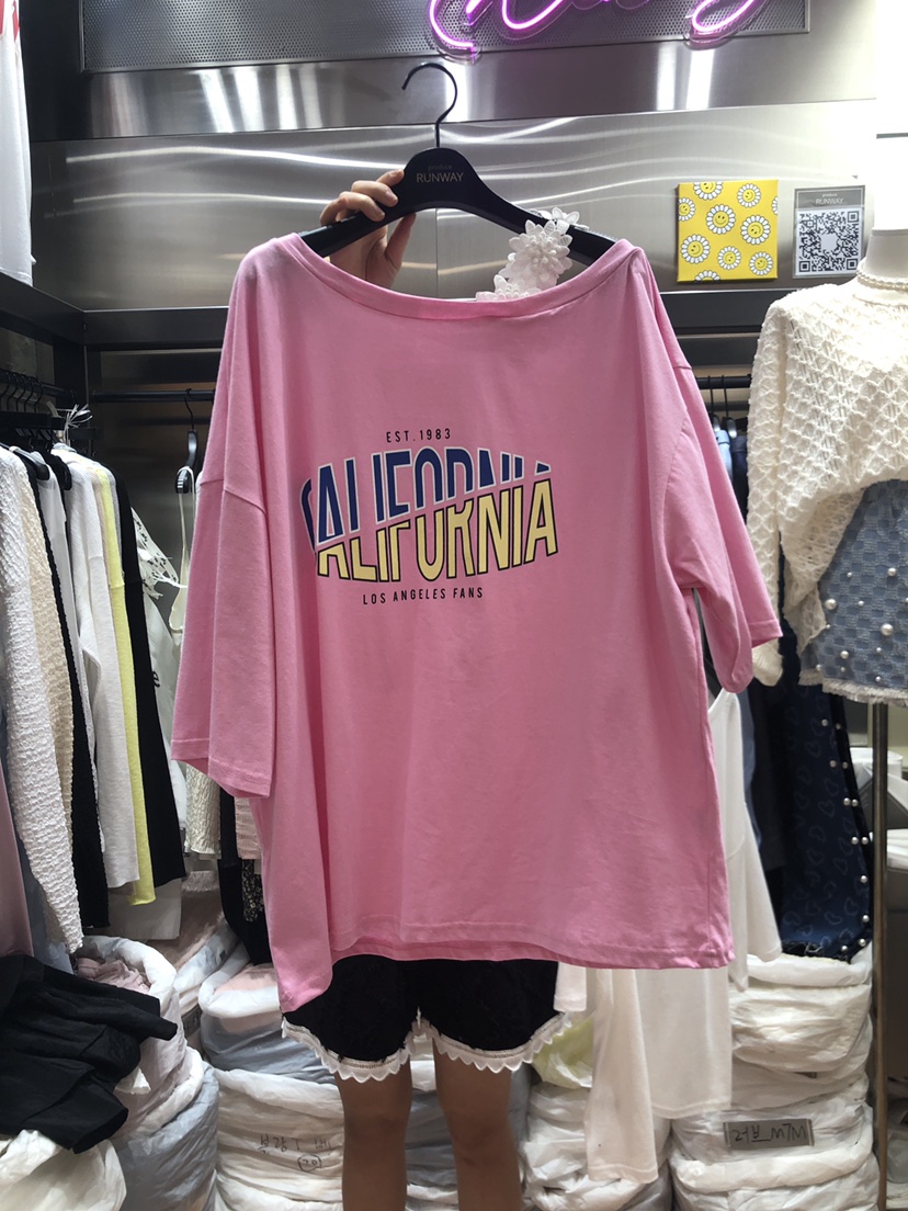 RUNWAY韓國直郵東大門代購女裝新品時尚推薦職業人氣24春夏T恤RUNWAYT恤圖色2