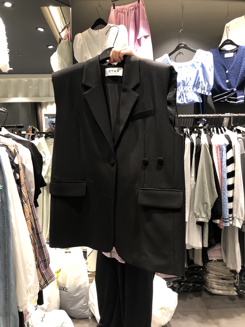 STAR-L直郵韓國代購女裝新品熱賣職業休閑推薦時尚真品馬甲STAR-L馬甲圖色2