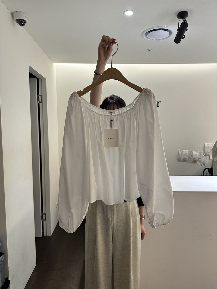 YOUR-P韓國直郵女裝新款真品休閑人氣24春夏推薦襯衫蕾絲衫YOUR-P襯衫/蕾絲衫
