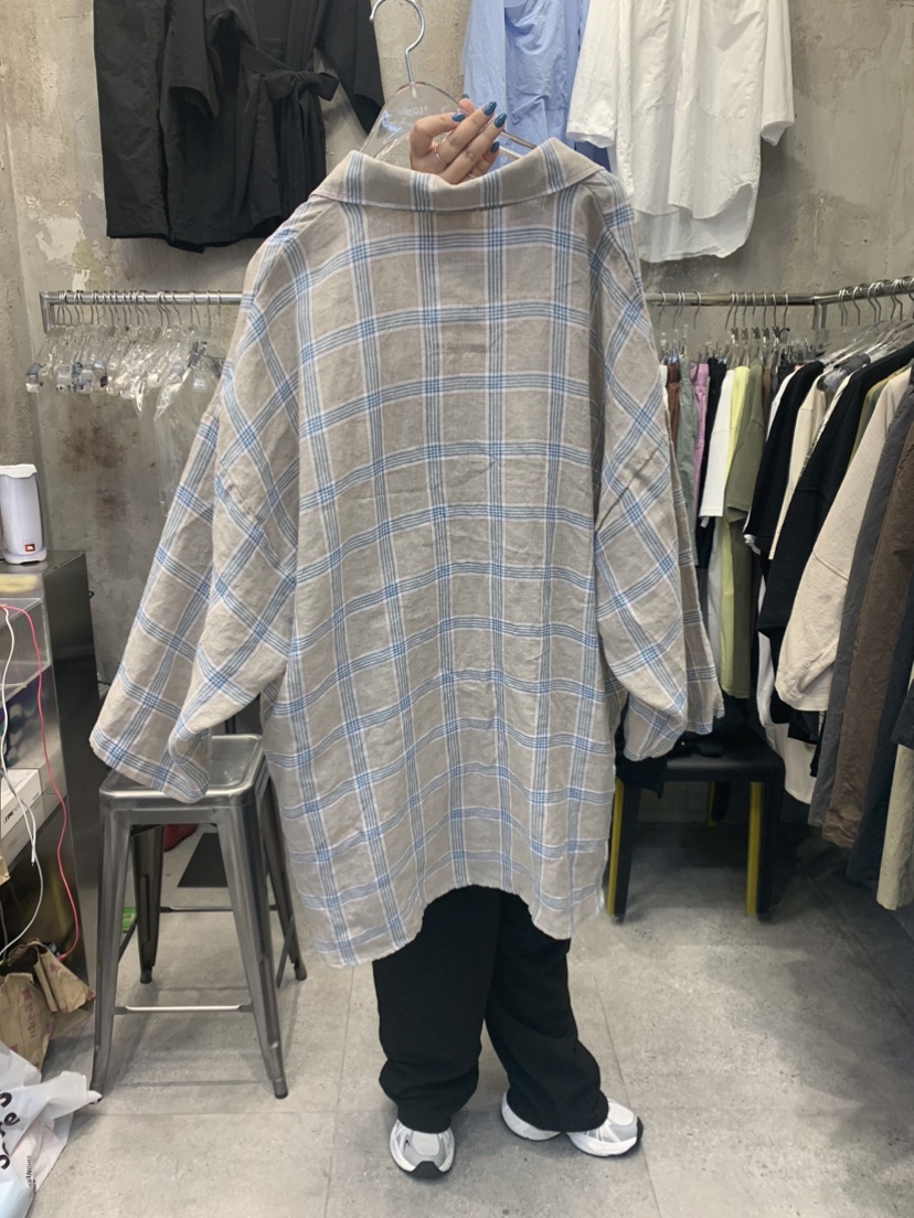 YEON-男女裝韓國直郵東大門代購女士新品24春夏襯衫蕾絲衫格紋YEON襯衫/蕾絲衫