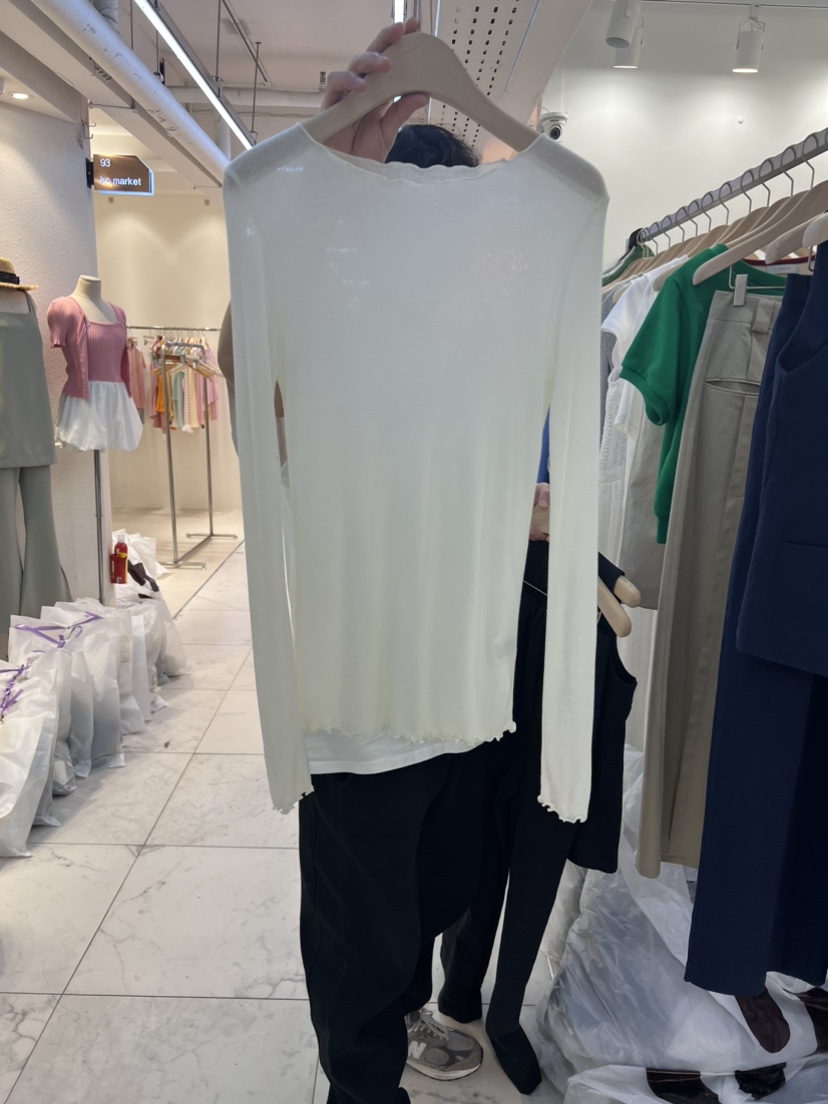 LOOSB韓國直郵女裝新品真品休閑時尚熱賣推薦24春夏長袖T恤LOOSB長袖T恤圖色1