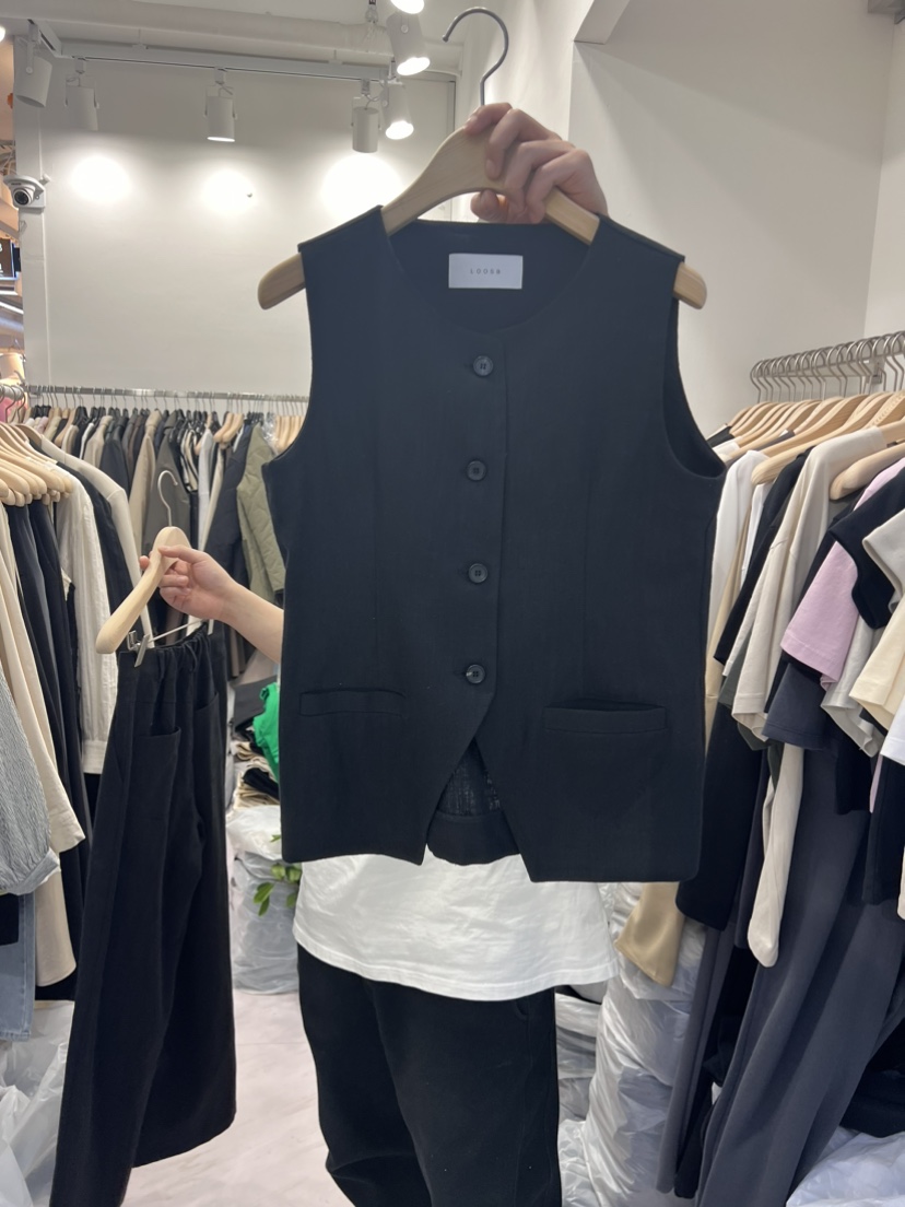LOOSB韓國直郵東大門實拍女裝新品真品人氣時尚職業休閑馬甲LOOSB馬甲圖色2