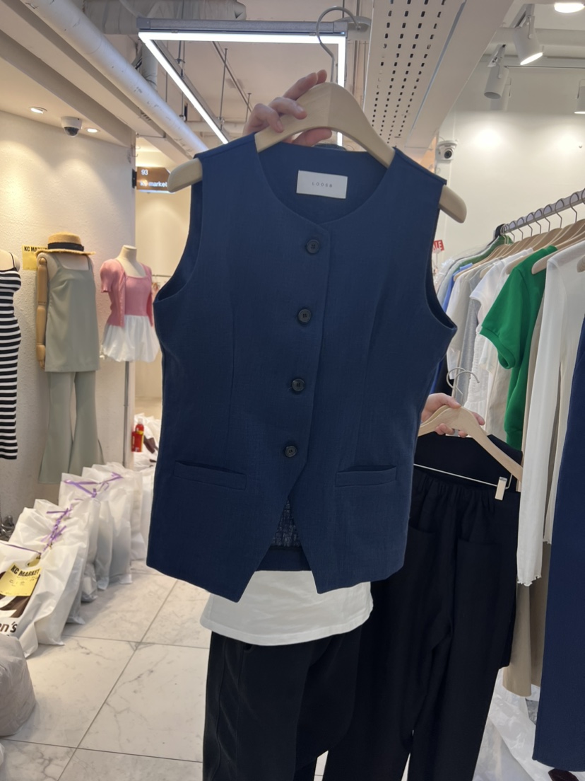 LOOSB韓國直郵東大門實拍女裝新品真品人氣時尚職業休閑馬甲LOOSB馬甲圖色3