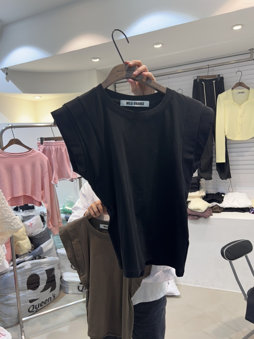 MILD ORANGE直郵韓國代購女裝新品推薦熱賣職業真品24春夏T恤MILD ORANGET恤圖色2