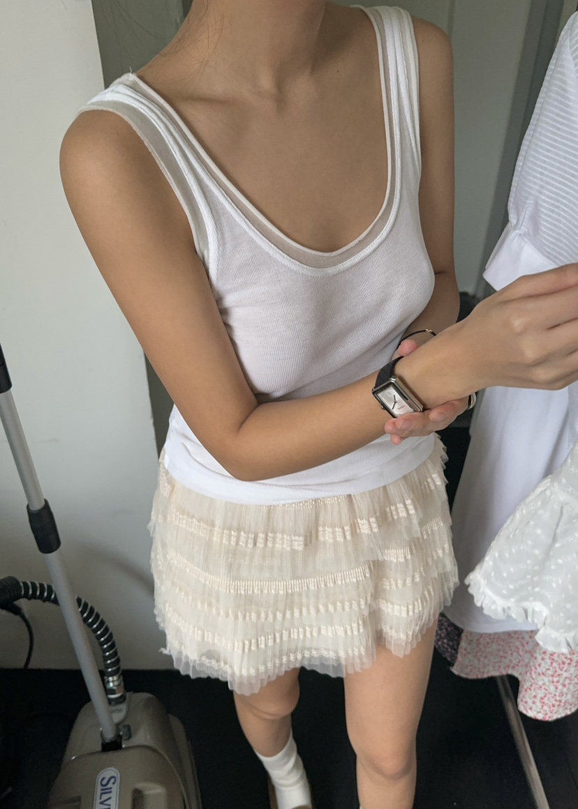 OUPPT直郵韓國代購女裝新款時尚真品推薦24春夏休閑人氣短裙OUPPT短裙