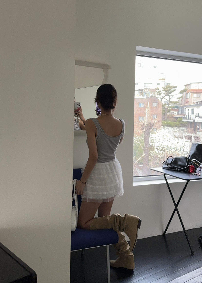 OUPPT直郵韓國代購女裝新款時尚真品推薦24春夏休閑人氣短裙OUPPT短裙