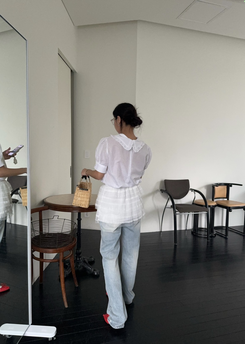 OUPPT直郵韓國代購女裝新款時尚真品推薦24春夏休閑人氣短裙OUPPT短裙