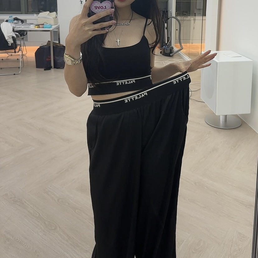 PALETTE直郵韓國代購女裝新品熱賣推薦時尚真品休閑褲闊腿褲PALETTE休閑褲
