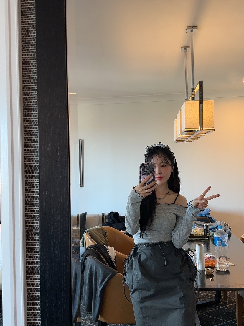 PALETTE直郵韓國代購女裝新款時尚24春夏休閑半身裙中短裙PALETTE半身裙/中短裙