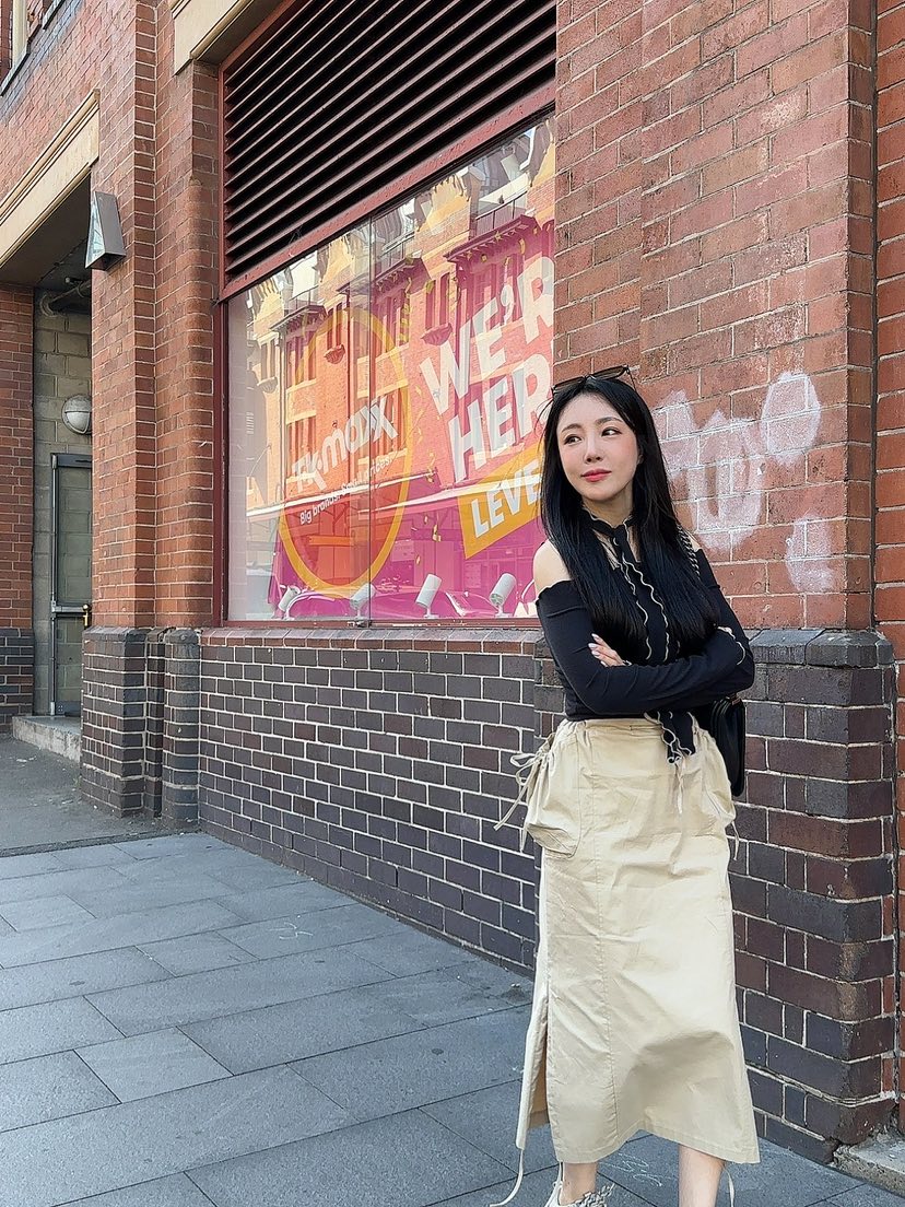 PALETTE直郵韓國代購女裝新款時尚24春夏休閑半身裙中短裙PALETTE半身裙/中短裙