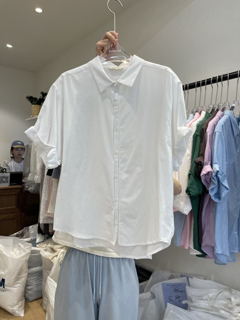RIVEROOM韓國直郵東大門代購女裝新品真品人氣24春夏襯衫蕾絲衫RIVEROOM襯衫/蕾絲衫