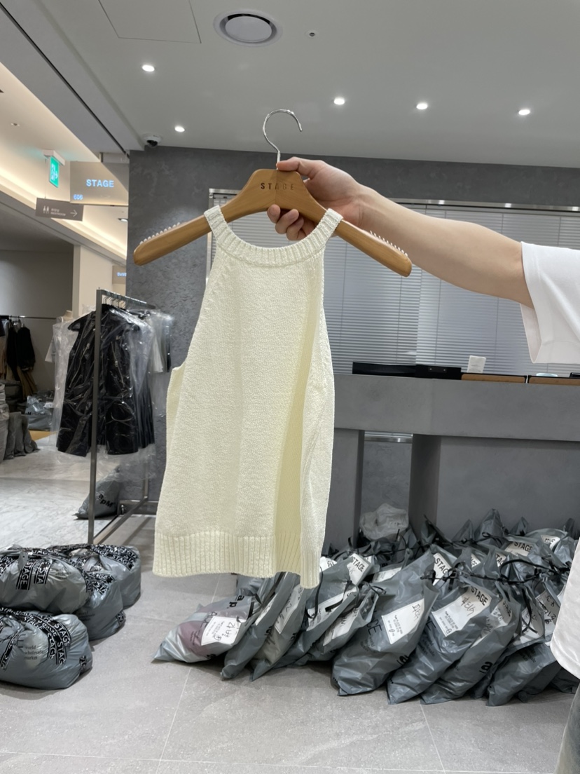 STAGE直郵韓國代購女裝新品時尚推薦熱賣24春夏休閑吊帶背心STAGE吊帶/背心