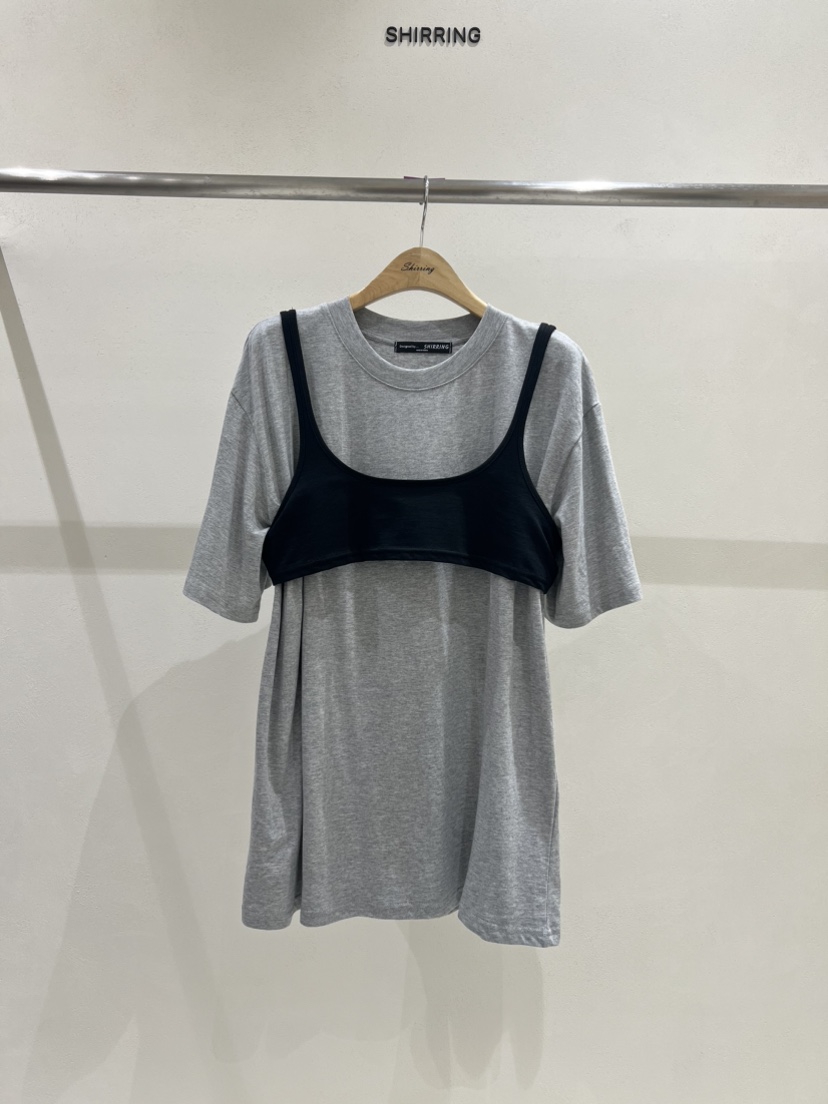 SHIRRING韓國直郵女裝新品真品熱賣人氣休閑職業時尚24春夏T恤SHIRRINGT恤