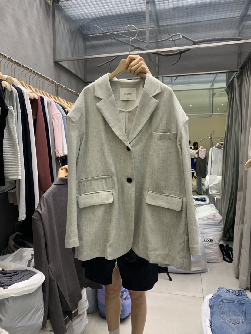 TOPQUEEN韓國直郵東大門代購女裝新品人氣職業時尚24春夏夾克UOOV夾克