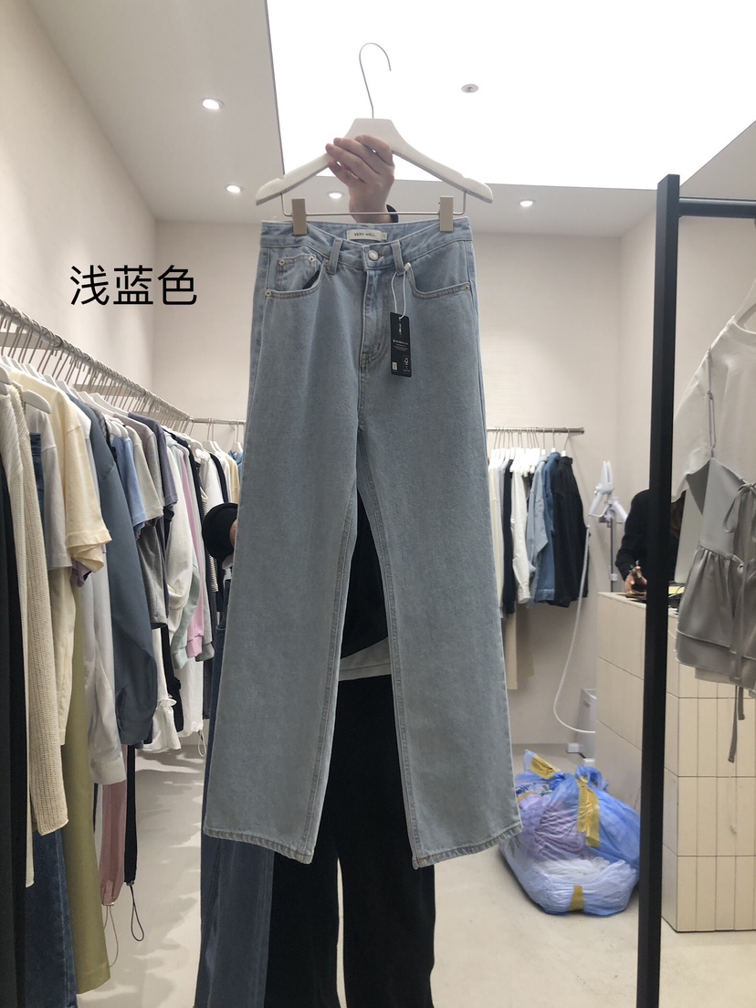 VERY WELL韓國直郵東大門代購女裝新品休閑人氣真品牛仔褲my juni牛仔褲