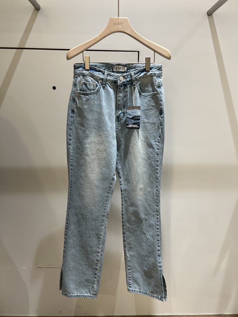 BOWIE直郵韓國代購女裝新品職業24春夏人氣熱賣牛仔褲牛仔布ARSERA牛仔褲