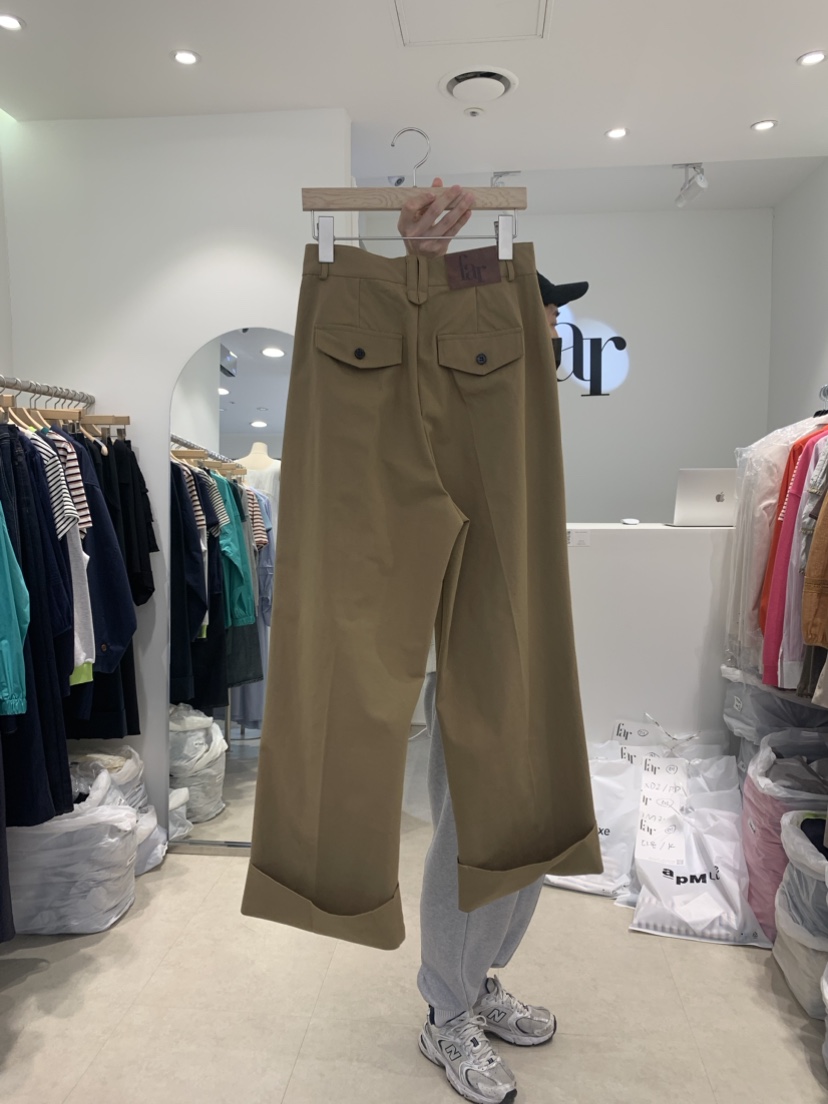 FAR直郵韓國代購女裝新款休閑24春夏人氣職業時尚休閑褲腰帶X-MOOD休閑褲
