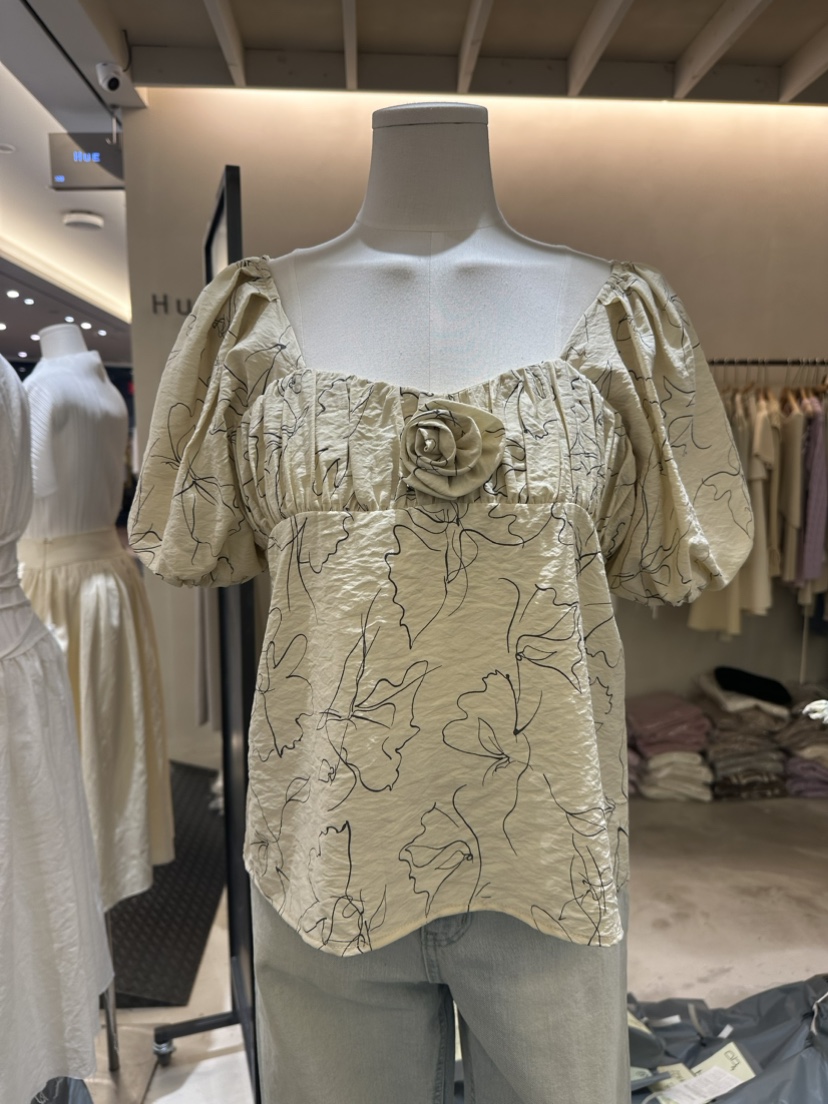 HUE直郵韓國代購女裝新品熱賣職業24春夏真品休閑襯衫蕾絲衫ERIA/HUE襯衫/蕾絲衫圖色3