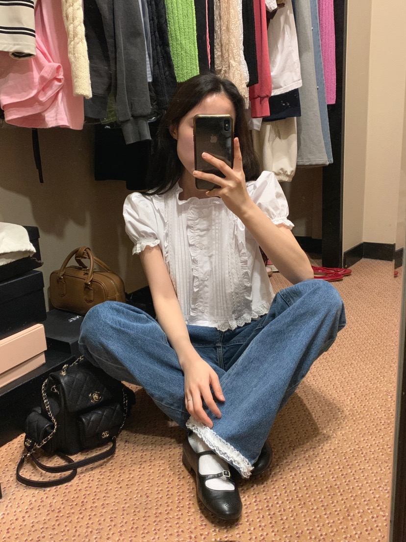 JKICHI韓國直郵東大門代購女裝新品真品人氣推薦襯衫蕾絲衫EDIT襯衫/蕾絲衫