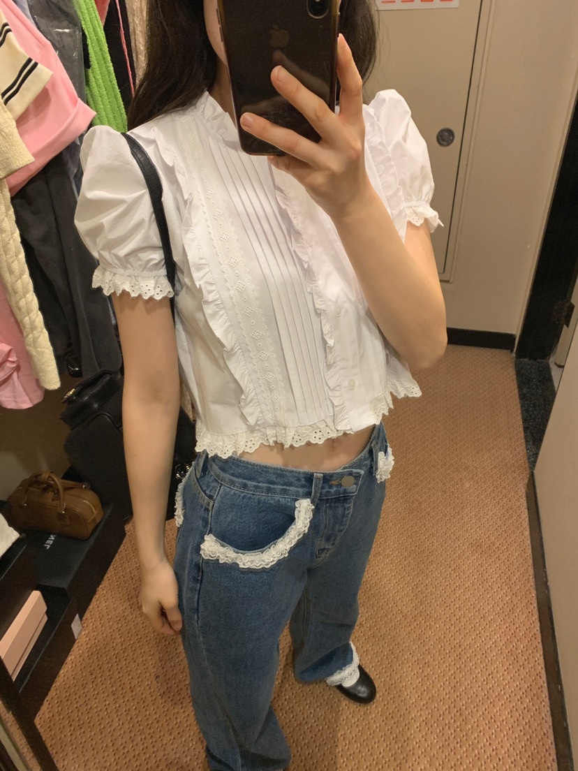 JKICHI韓國直郵東大門代購女裝新品真品人氣推薦襯衫蕾絲衫EDIT襯衫/蕾絲衫
