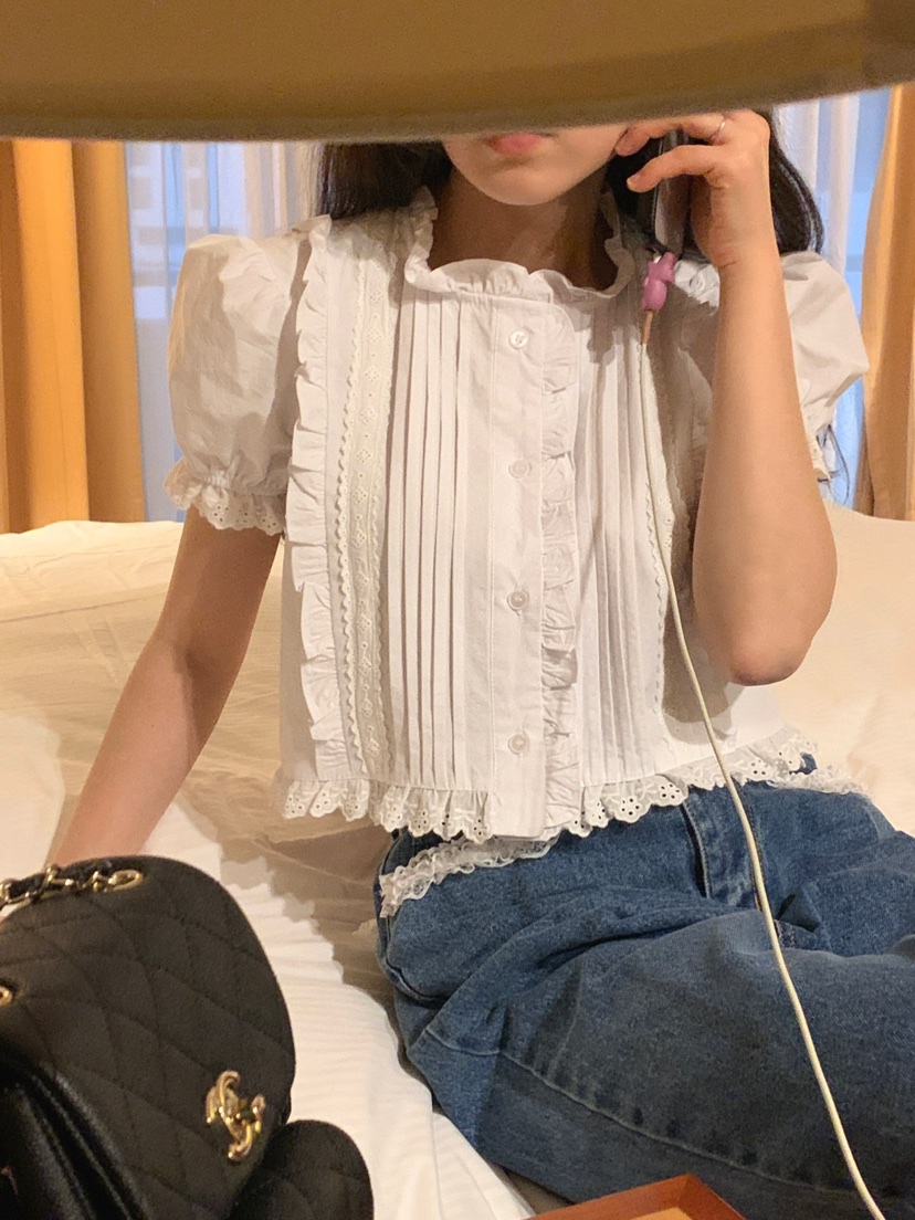 JKICHI韓國直郵東大門代購女裝新品真品人氣推薦襯衫蕾絲衫EDIT襯衫/蕾絲衫
