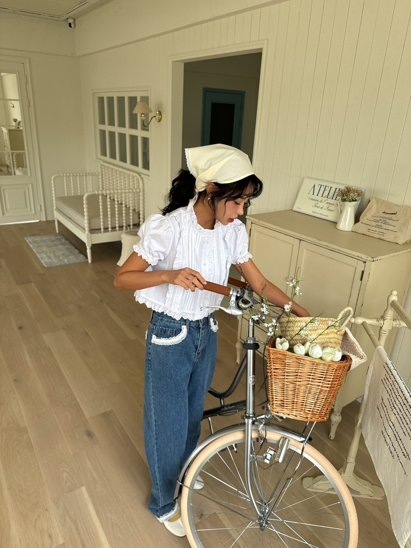 JKICHI韓國直郵東大門代購女裝新品真品人氣推薦襯衫蕾絲衫EDIT襯衫/蕾絲衫
