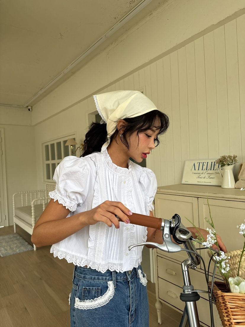 JKICHI韓國直郵東大門代購女裝新品真品人氣推薦襯衫蕾絲衫EDIT襯衫/蕾絲衫